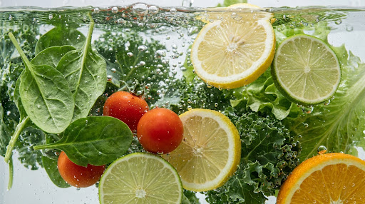 Fresh vegetables in a friendly home kitchen